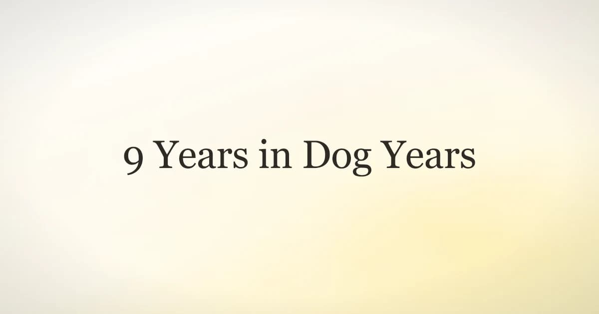 9 Years in Dog Years: What It Really Means
