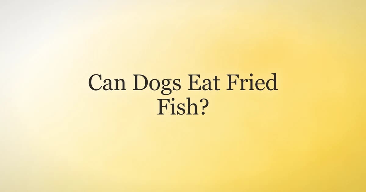 Can Dogs Eat Fried Fish? What to Know First