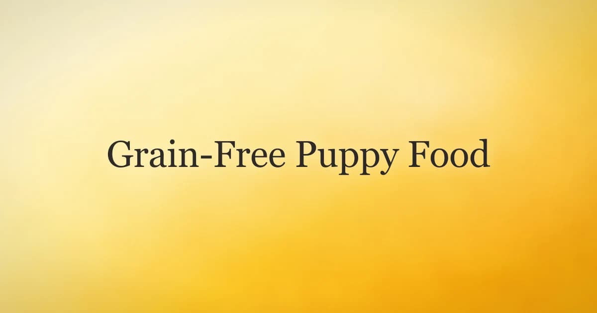 A healthy young puppy eating from a food bowl, illustrating the grain-free puppy food debate