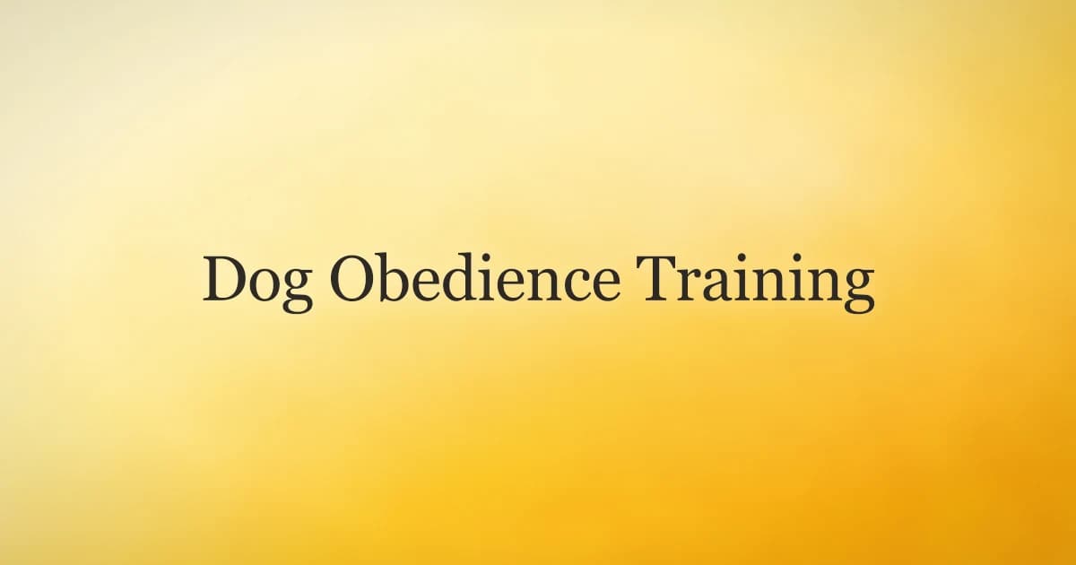 Dog obedience training guide showing a dog learning sit, stay, and come