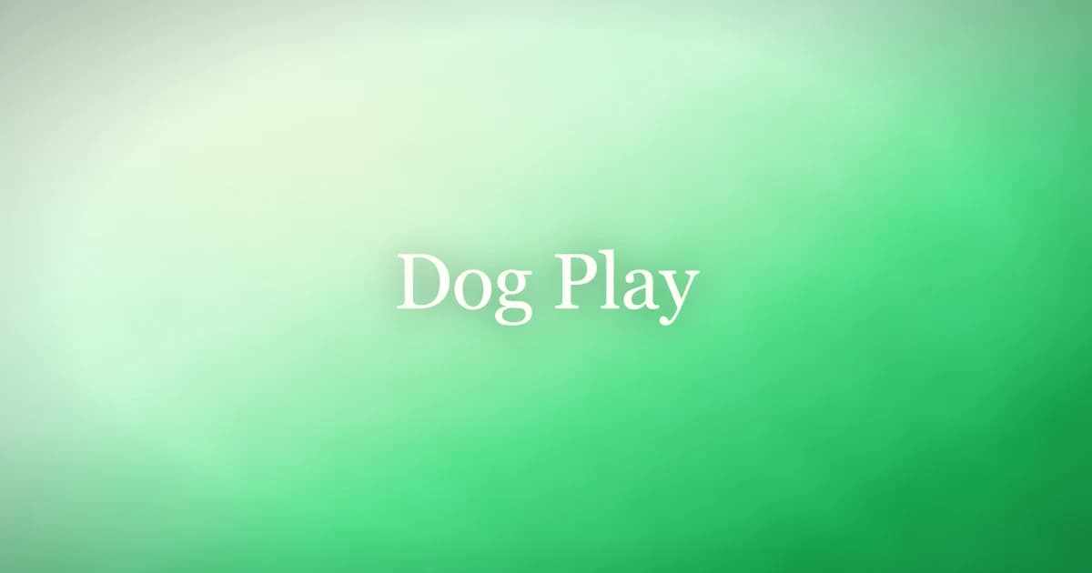Two dogs play bowing to each other on grass during a play session