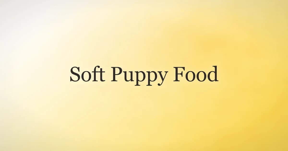 Bowl of softened puppy food for a young puppy learning to eat solid food